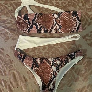 Cute Snake Print Swimming suit